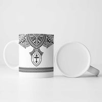 Personalised Melanesian Brotherhood Ceramic Mug With Tribal Pattern LT05 - Polynesian Pride
