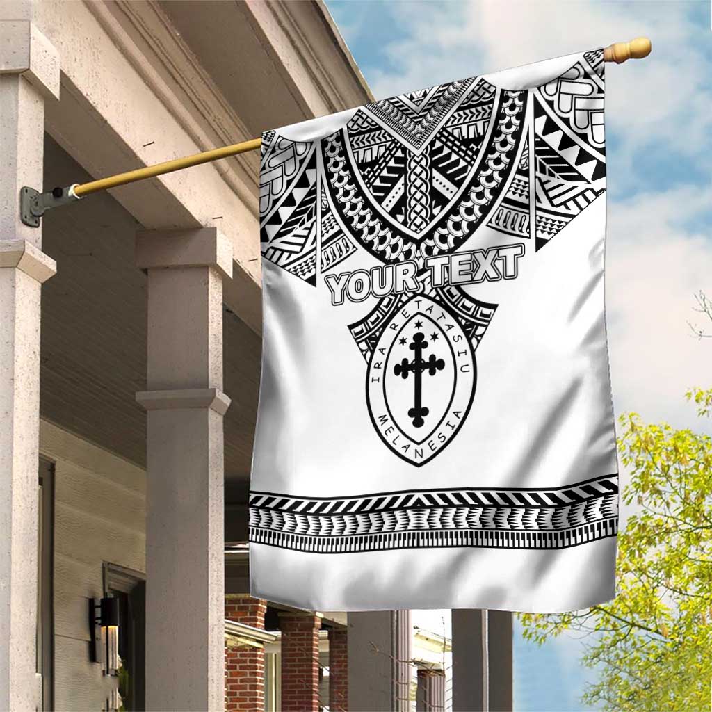 Personalised Melanesian Brotherhood Garden Flag With Tribal Pattern LT05 House Flag White - Polynesian Pride