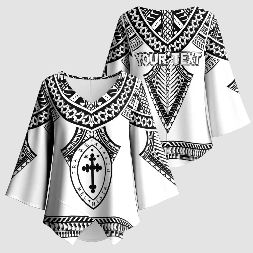 Personalised Melanesian Brotherhood Kimono Sleeve Blouse With Tribal Pattern LT05 - Polynesian Pride