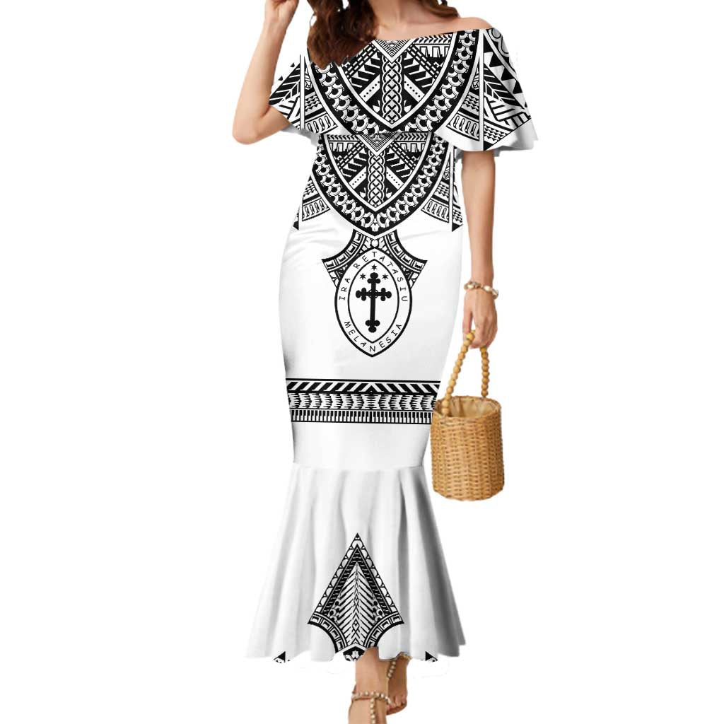 Personalised Melanesian Brotherhood Mermaid Dress With Tribal Pattern - Polynesian Pride