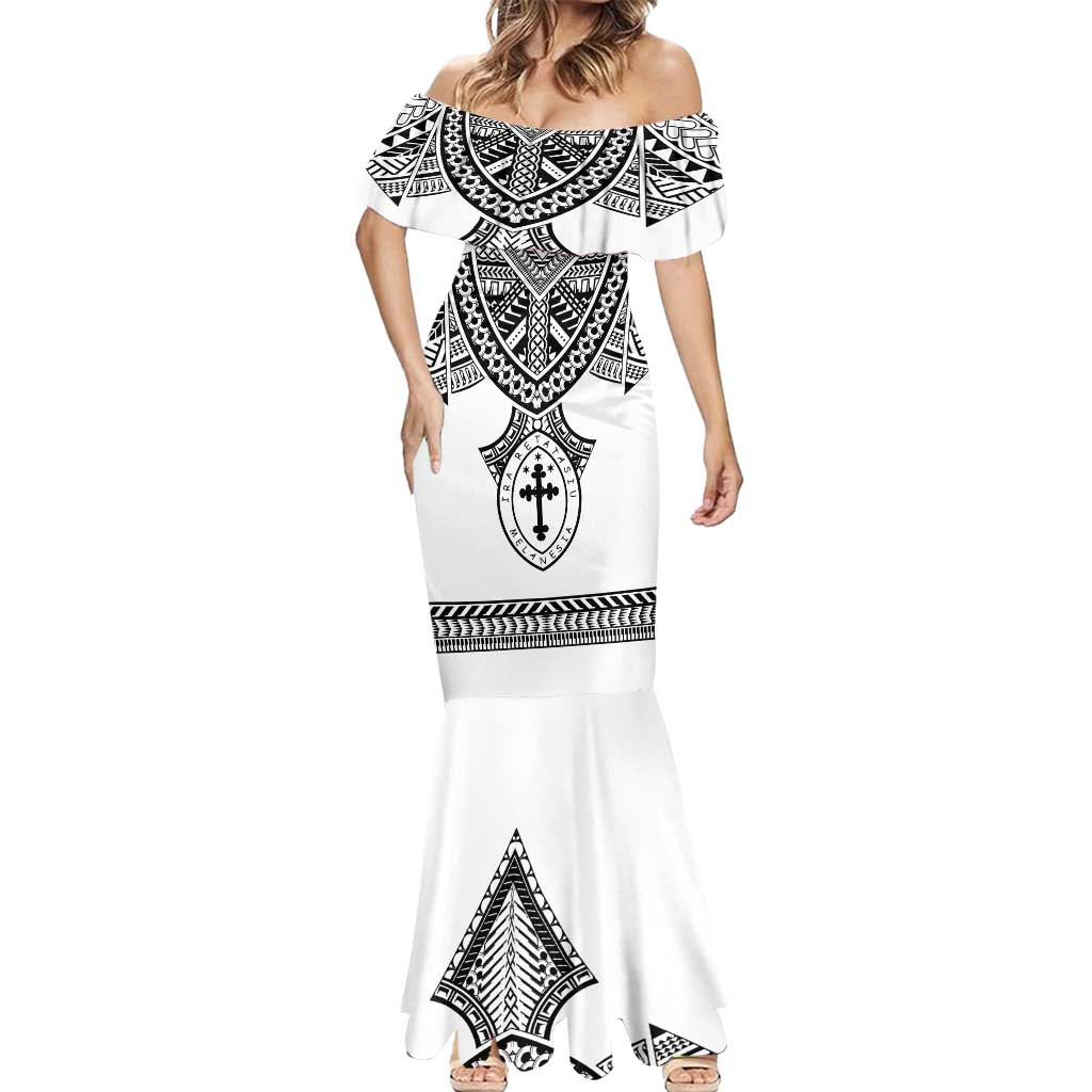 Personalised Melanesian Brotherhood Mermaid Dress With Tribal Pattern - Polynesian Pride