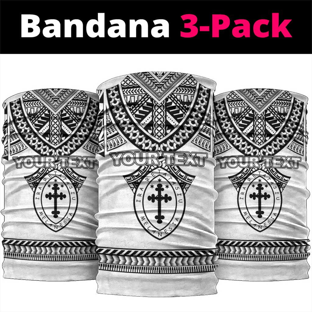 Personalised Melanesian Brotherhood Neck Gaiter With Tribal Pattern LT05 package One Size: 25*50cm White - Polynesian Pride