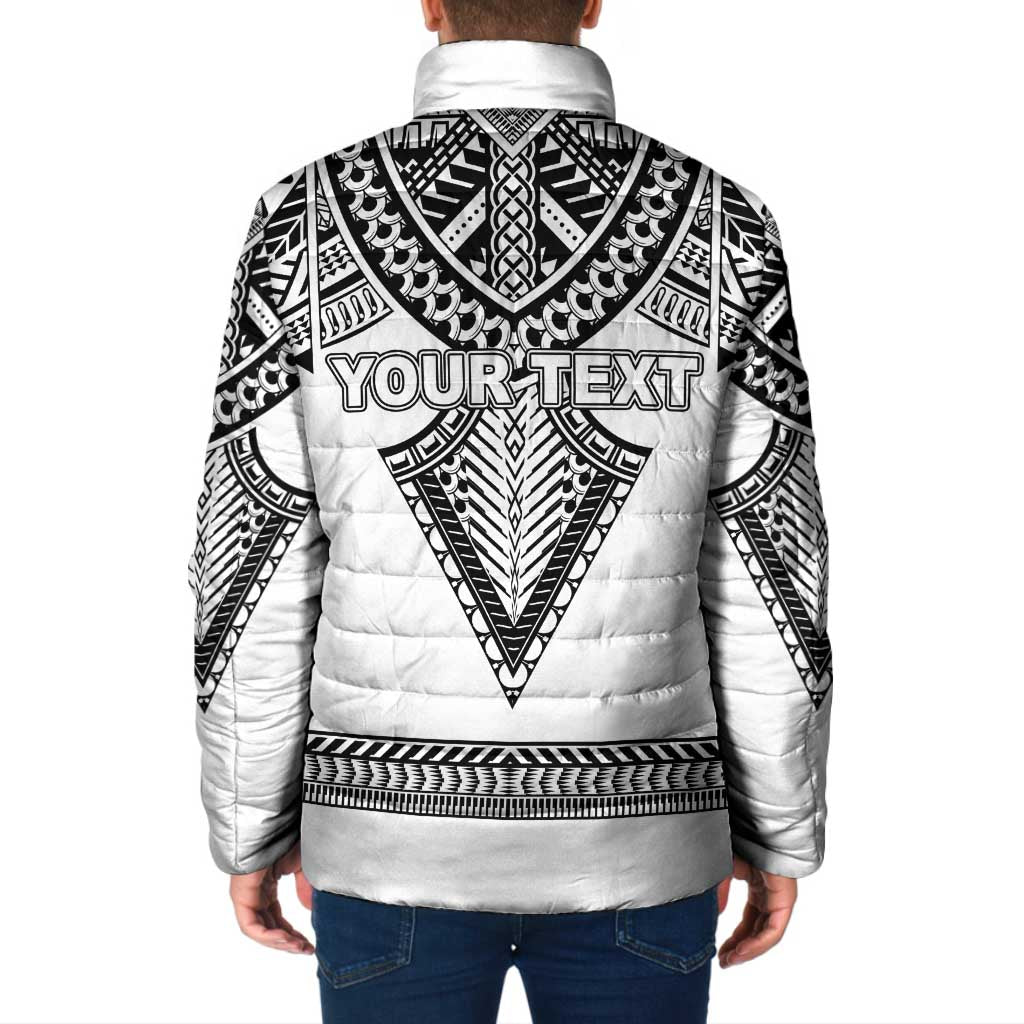 Personalised Melanesian Brotherhood Padded Jacket With Tribal Pattern LT05 - Polynesian Pride