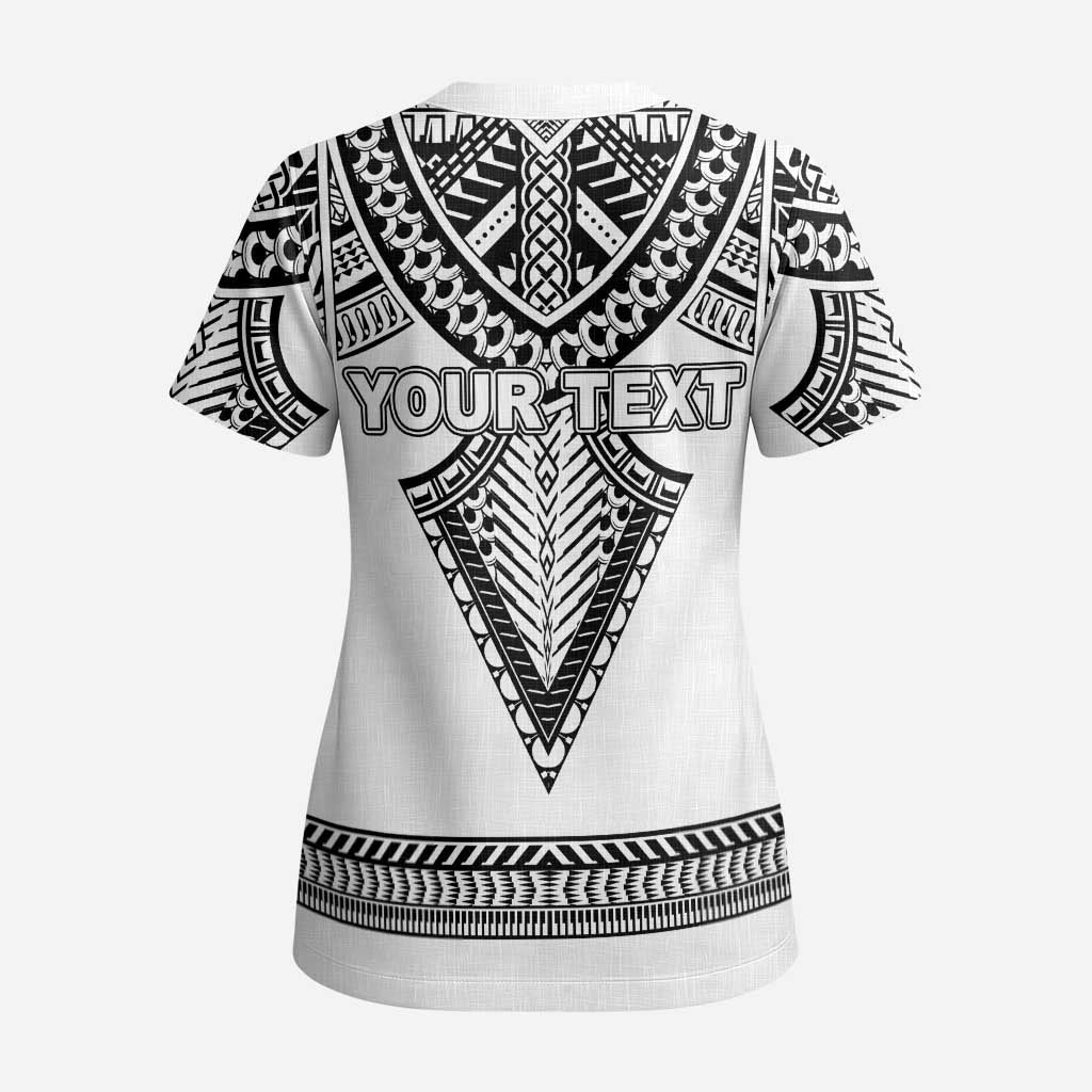 Personalised Melanesian Brotherhood Scrub Top With Tribal Pattern LT05 - Polynesian Pride