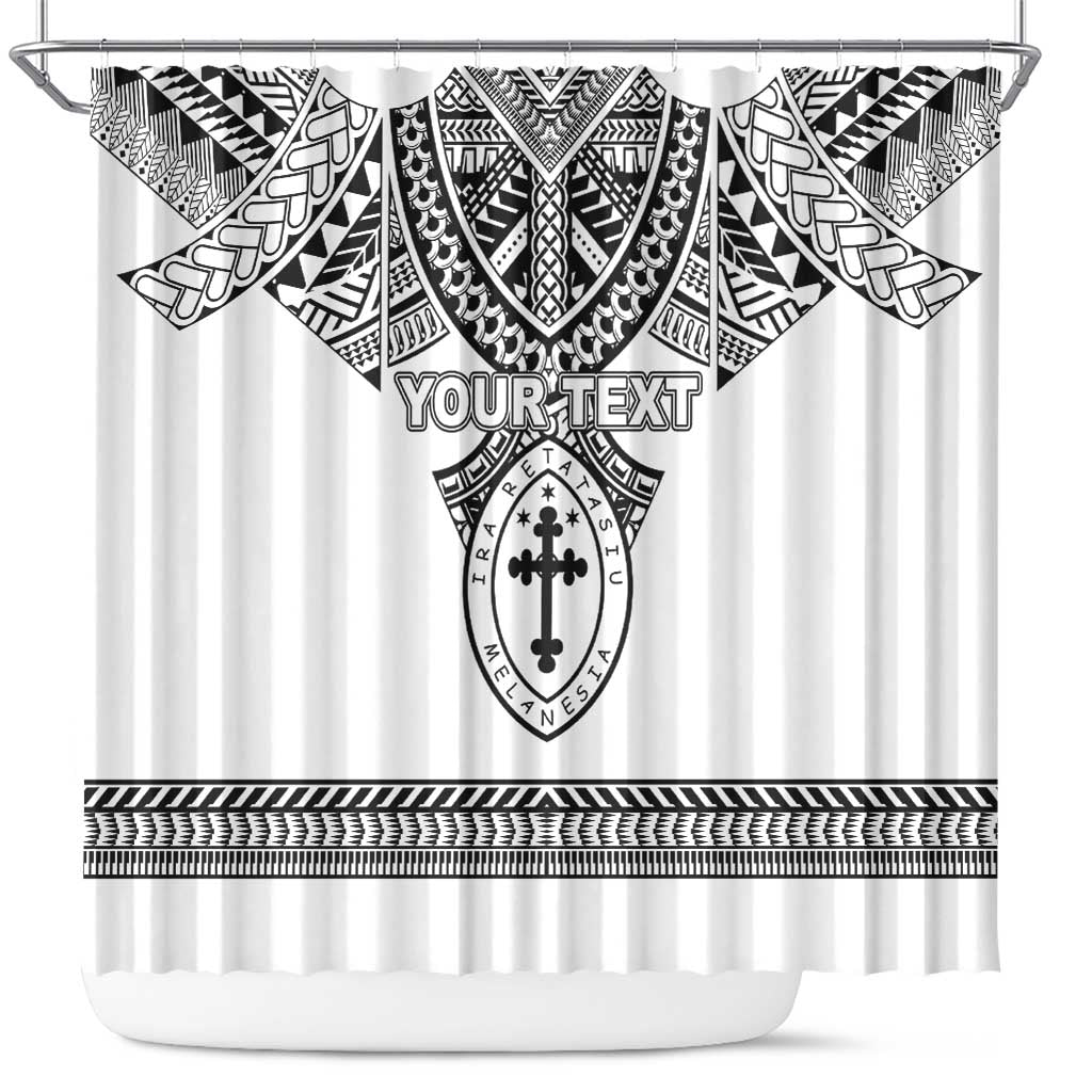 Personalised Melanesian Brotherhood Shower Curtain With Tribal Pattern - Polynesian Pride