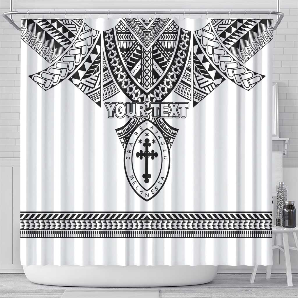 Personalised Melanesian Brotherhood Shower Curtain With Tribal Pattern - Polynesian Pride