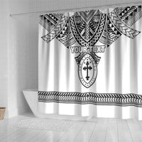 Personalised Melanesian Brotherhood Shower Curtain With Tribal Pattern - Polynesian Pride