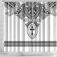 Personalised Melanesian Brotherhood Shower Curtain With Tribal Pattern - Polynesian Pride
