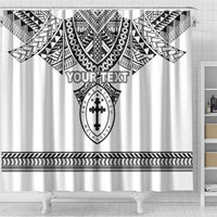 Personalised Melanesian Brotherhood Shower Curtain With Tribal Pattern - Polynesian Pride