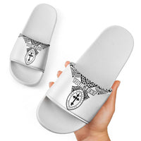 Personalised Melanesian Brotherhood Slide Sandals With Tribal Pattern LT05 - Polynesian Pride