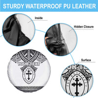 Personalised Melanesian Brotherhood Spare Tire Cover With Tribal Pattern LT05 - Polynesian Pride