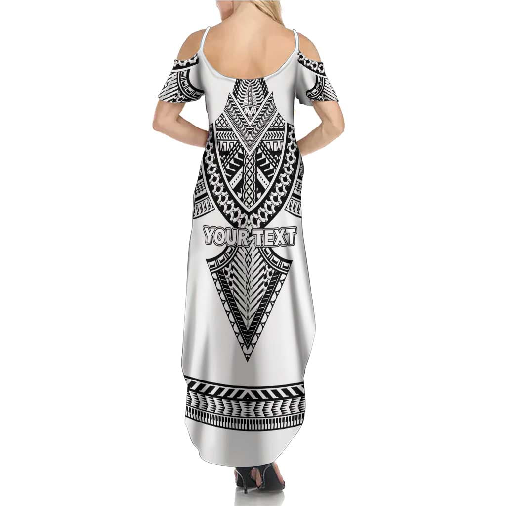 Personalised Melanesian Brotherhood Summer Maxi Dress With Tribal Pattern LT05 - Polynesian Pride