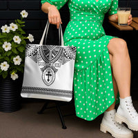 Personalised Melanesian Brotherhood Tote Bag With Tribal Pattern - Polynesian Pride