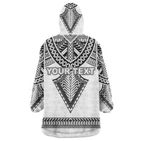 Personalised Melanesian Brotherhood Wearable Blanket Hoodie With Tribal Pattern LT05 - Polynesian Pride
