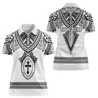 Personalised Melanesian Brotherhood Women Polo Shirt With Tribal Pattern LT05 - Polynesian Pride