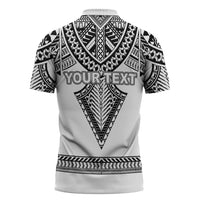 Personalised Melanesian Brotherhood Zipper Polo Shirt With Tribal Pattern LT05 - Polynesian Pride