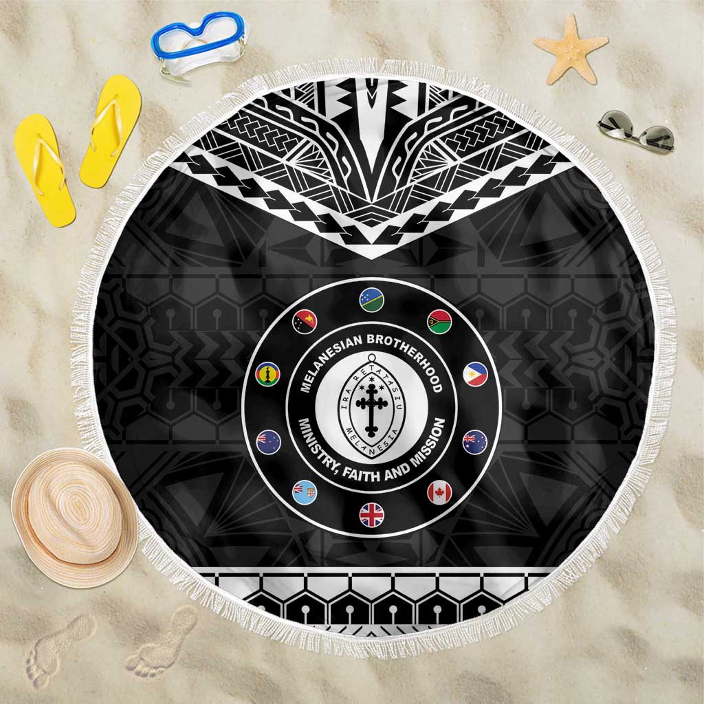 Melanesian Brotherhood Beach Blanket Ministry Faith And Mission LT05 One Size 150cm Black - Polynesian Pride