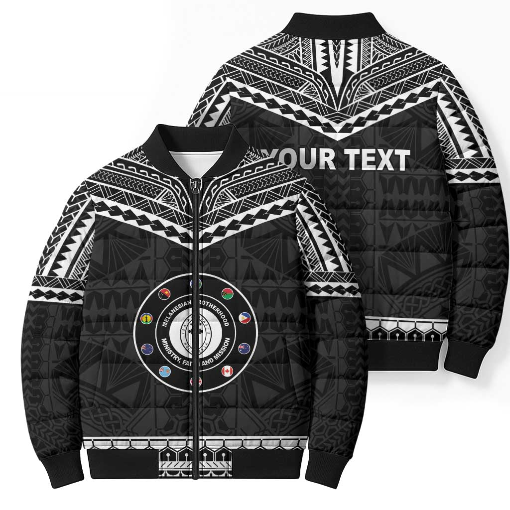 Personalised Melanesian Brotherhood Bomber Puffer Jacket Ministry Faith And Mission LT05 - Polynesian Pride