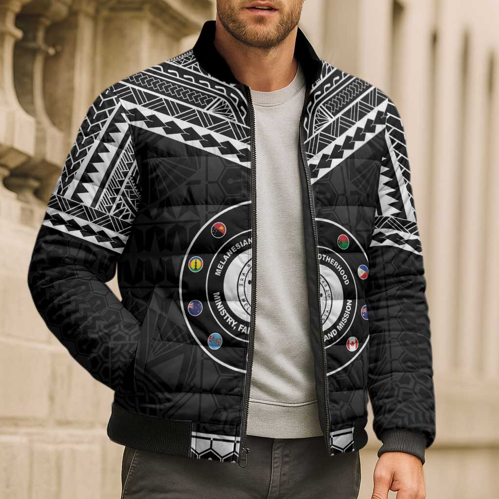 Personalised Melanesian Brotherhood Bomber Puffer Jacket Ministry Faith And Mission LT05 - Polynesian Pride