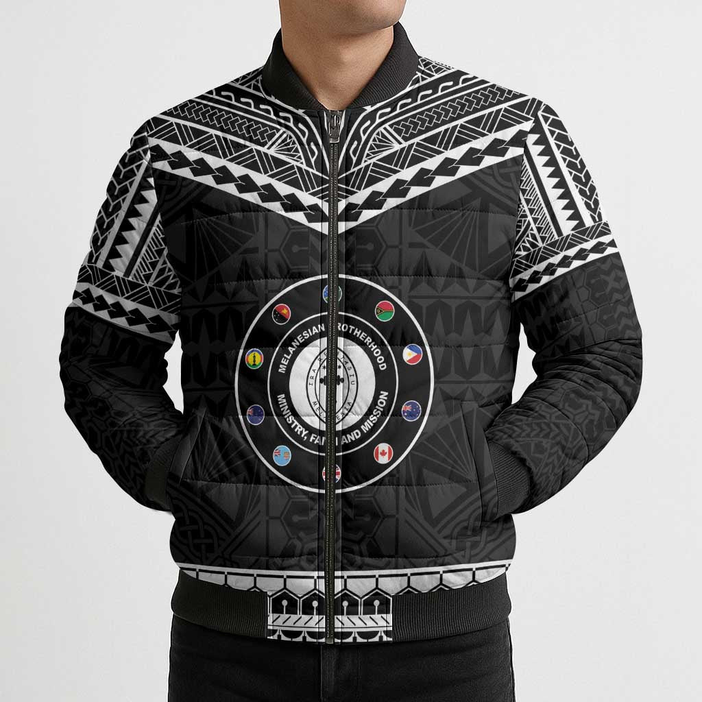 Personalised Melanesian Brotherhood Bomber Puffer Jacket Ministry Faith And Mission LT05 - Polynesian Pride