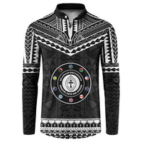 Personalised Melanesian Brotherhood Button Sweatshirt Ministry Faith And Mission LT05 Black - Polynesian Pride