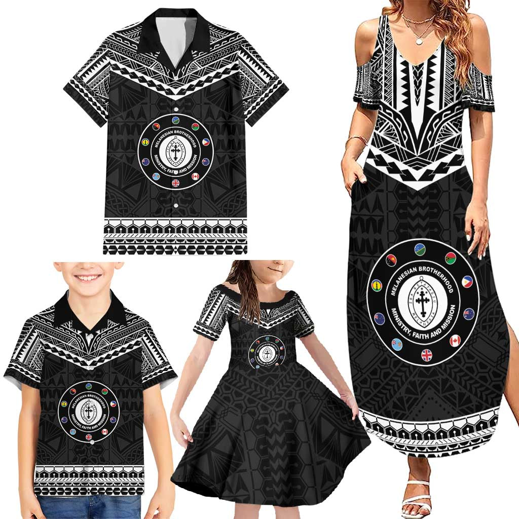Personalised Melanesian Brotherhood Family Matching Summer Maxi Dress and Hawaiian Shirt Ministry Faith And Mission LT05 - Polynesian Pride