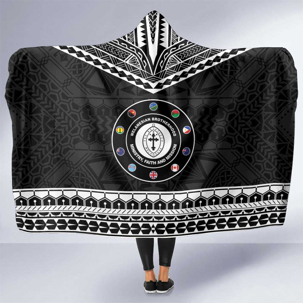 Melanesian Brotherhood Hooded Blanket Ministry Faith And Mission LT05 One Size Black - Polynesian Pride
