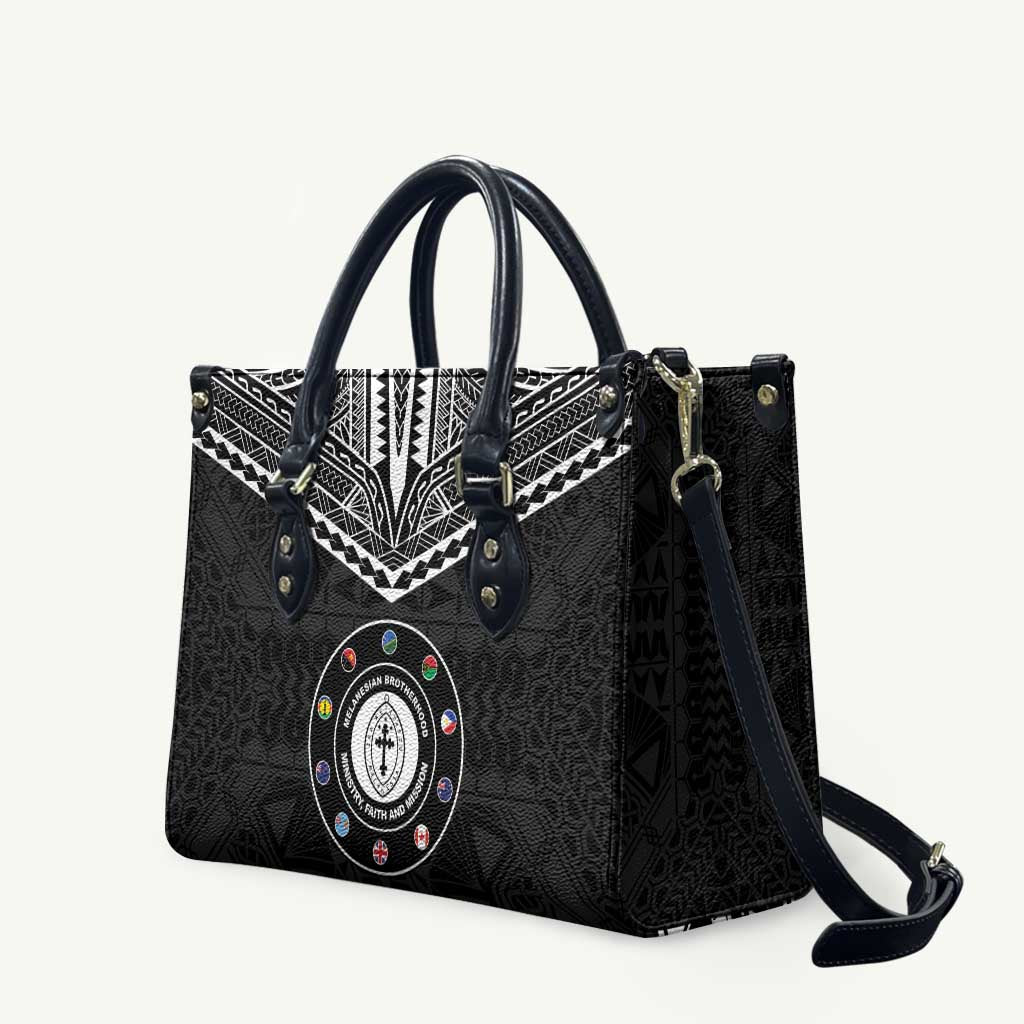 Melanesian Brotherhood Leather Bag Ministry Faith And Mission LT05 Black - Polynesian Pride