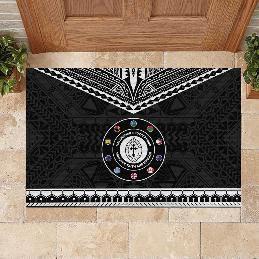 Melanesian Brotherhood Rubber Doormat Ministry Faith And Mission LT05 Black - Polynesian Pride