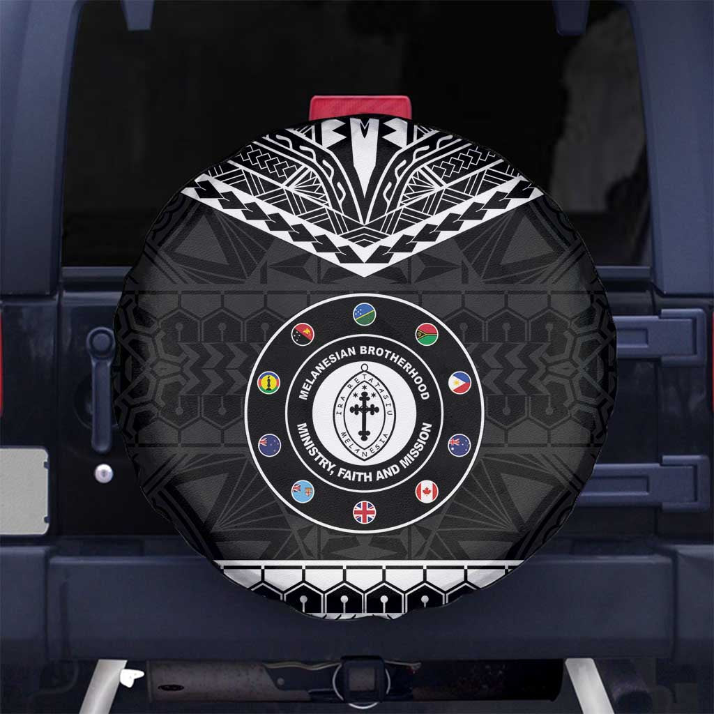 Melanesian Brotherhood Spare Tire Cover Ministry Faith And Mission LT05 No hole Black - Polynesian Pride