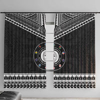 Melanesian Brotherhood Window Curtain Ministry Faith And Mission LT05 With Hooks Black - Polynesian Pride