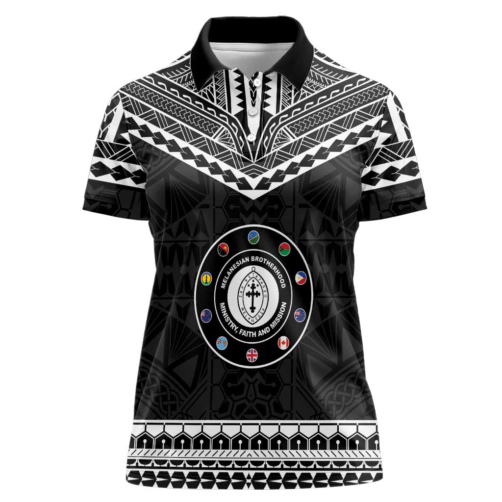 Personalised Melanesian Brotherhood Women Polo Shirt Ministry Faith And Mission - Polynesian Pride