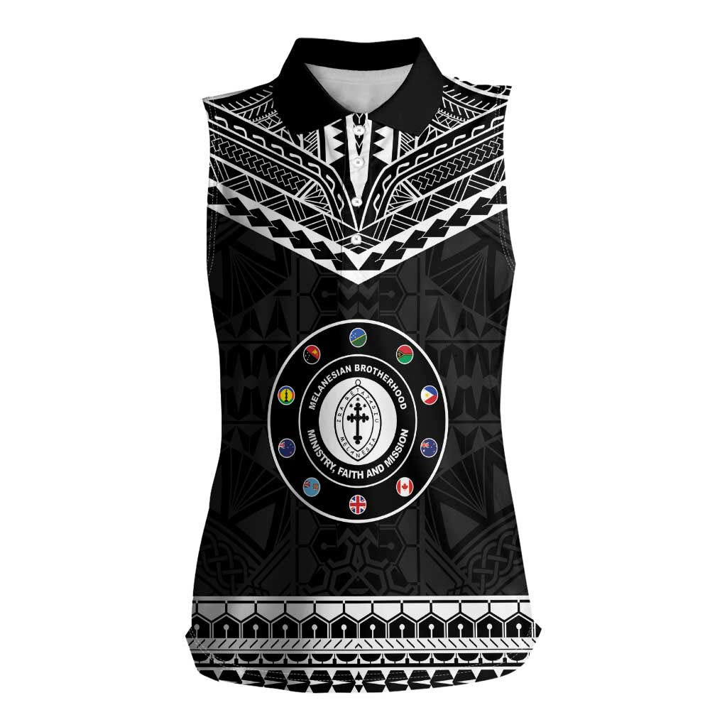 Personalised Melanesian Brotherhood Women Sleeveless Polo Shirt Ministry Faith And Mission - Polynesian Pride