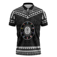 Personalised Melanesian Brotherhood Zipper Polo Shirt Ministry Faith And Mission - Polynesian Pride