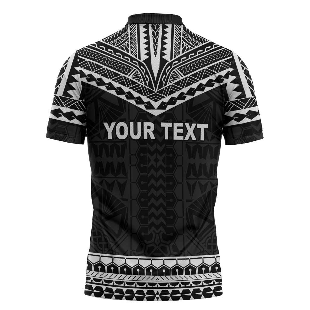 Personalised Melanesian Brotherhood Zipper Polo Shirt Ministry Faith And Mission - Polynesian Pride