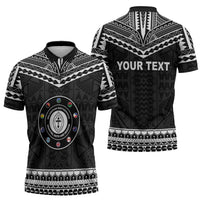 Personalised Melanesian Brotherhood Zipper Polo Shirt Ministry Faith And Mission - Polynesian Pride