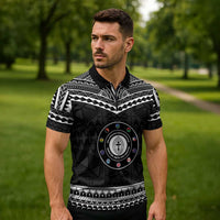 Personalised Melanesian Brotherhood Zipper Polo Shirt Ministry Faith And Mission - Polynesian Pride