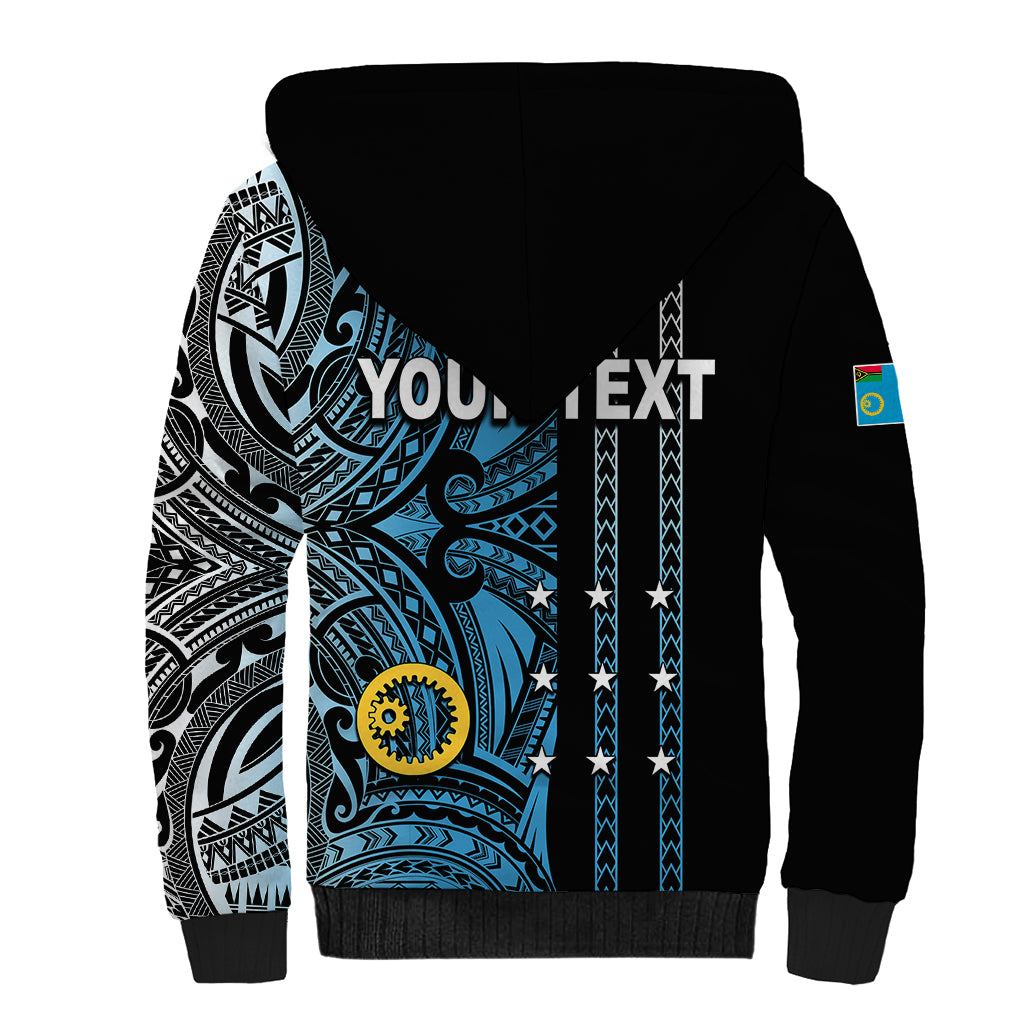 Custom Vanuatu Sanma Sherpa Hoodie Polynesian Tribal LT6 - Polynesian Pride