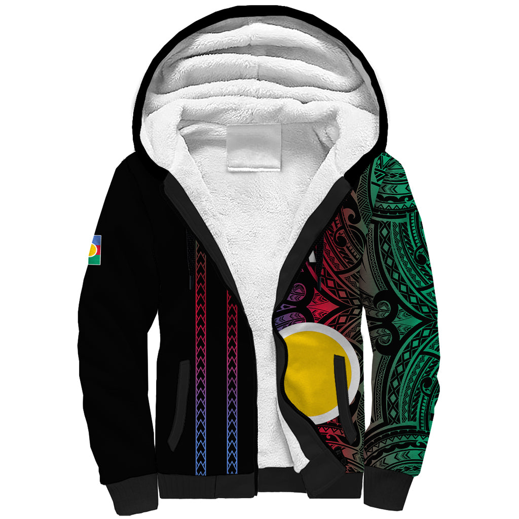 Custom Vanuatu Shefa Sherpa Hoodie Polynesian Tribal LT6 Unisex Black - Polynesian Pride