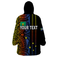 Custom Vanuatu Tafea Wearable Blanket Hoodie Polynesian Tribal LT6 - Polynesian Pride