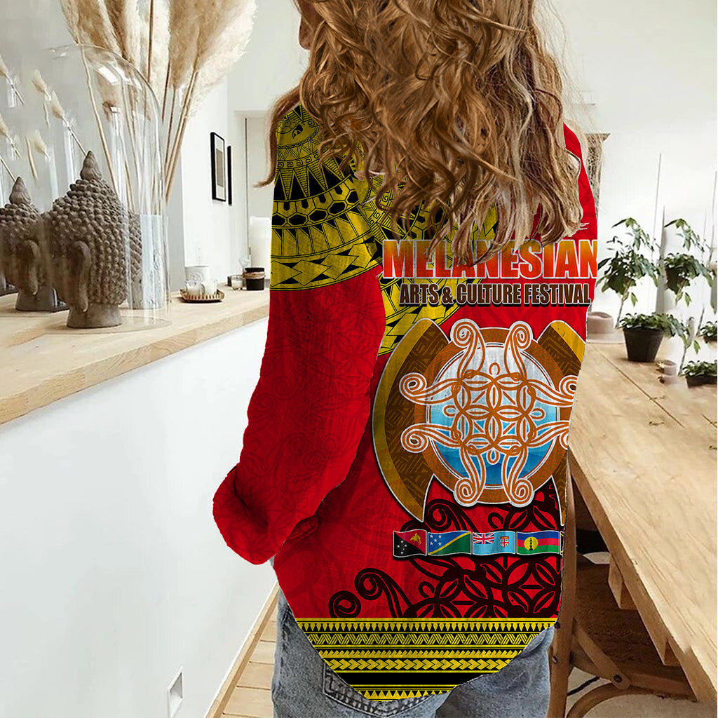 Papua New Guinea Women Casual Shirt Melanesian Festival 2023 LT6 - Polynesian Pride