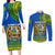 Solomon Islands Couples Matching Long Sleeve Bodycon Dress and Long Sleeve Button Shirts Melanesian Festival 2023 LT6 Green - Polynesian Pride