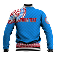 Tonga School Api Fo'ou College Baseball Jacket Tribal Pattern LT6 - Polynesian Pride