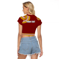 Tonga School Ha'apai High School Raglan Cropped T Shirt Tribal Pattern LT6 - Polynesian Pride