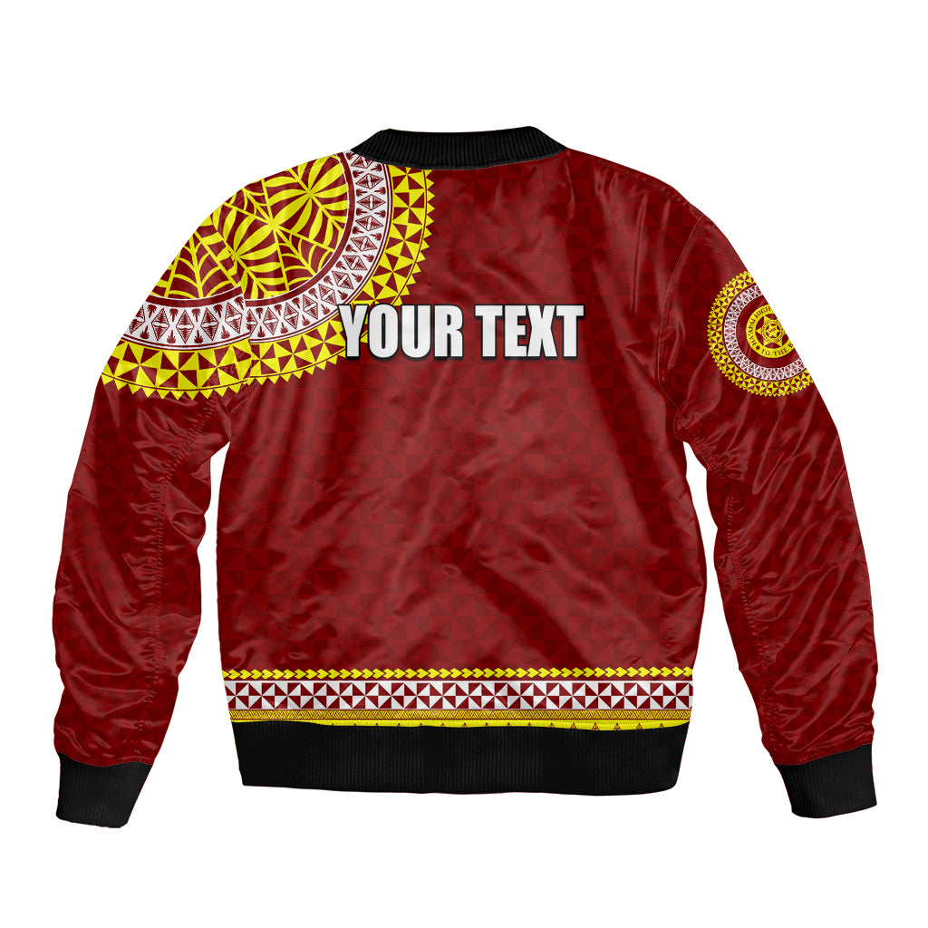 Tonga School Ha'apai High School Sleeve Zip Bomber Jacket Tribal Pattern LT6 - Polynesian Pride