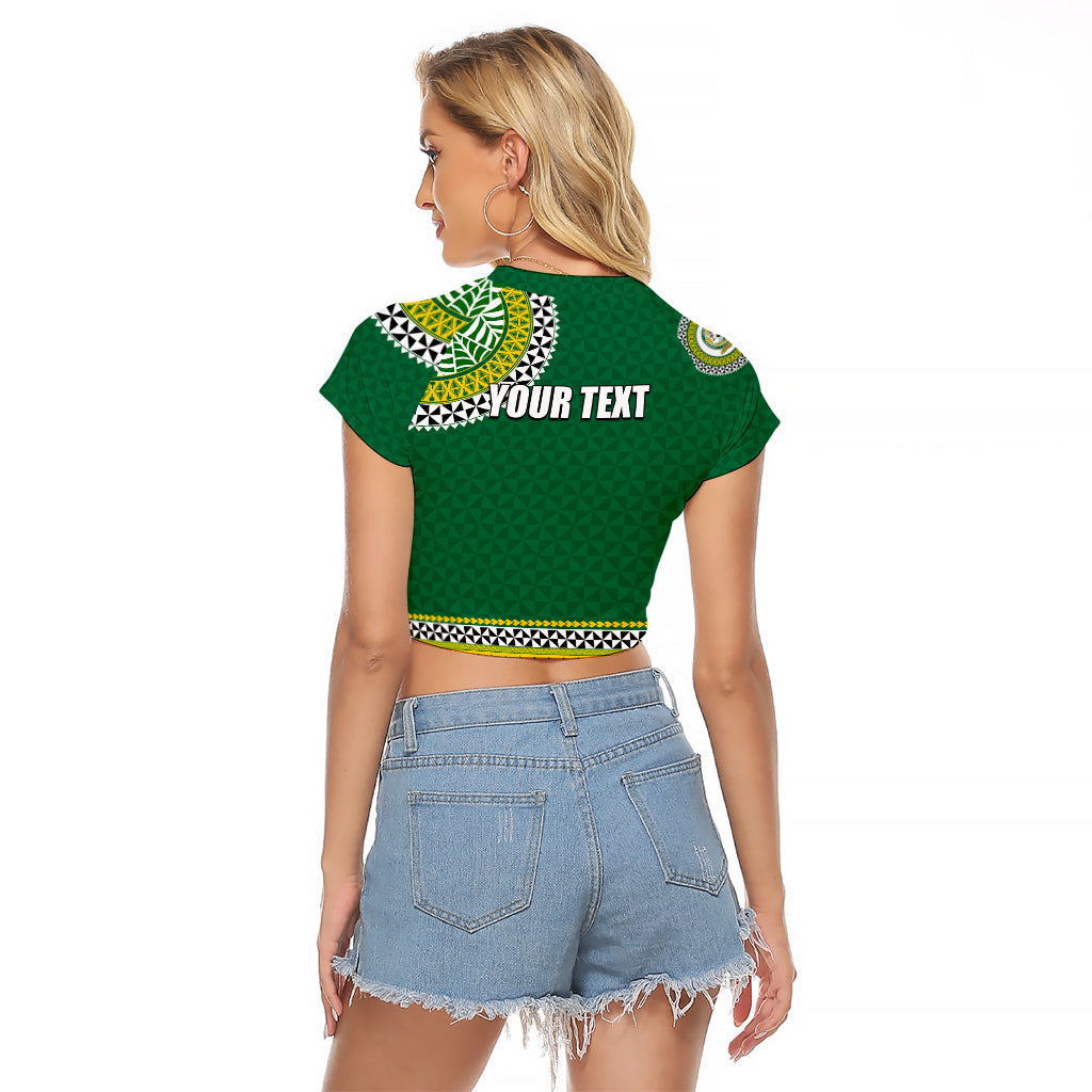 Tonga School Liahona High School Raglan Cropped T Shirt Tribal Pattern LT6 - Polynesian Pride