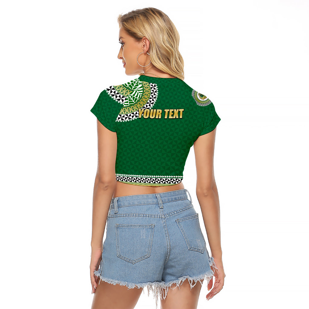 Tonga School Saineha High School Raglan Cropped T Shirt Tribal Pattern LT6 - Polynesian Pride