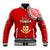 Tonga School Kolisi Tonga Baseball Jacket Tribal Pattern LT6 Unisex Red - Polynesian Pride