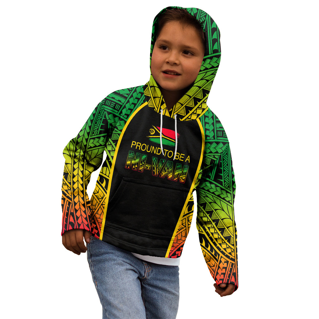 Custom Vanuatu Kid Hoodie Pround To Be A Ni-Van LT6 - Polynesian Pride