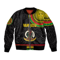 Custom Vanuatu Bomber Jacket Polynesia Circle LT6 Unisex Black - Polynesian Pride